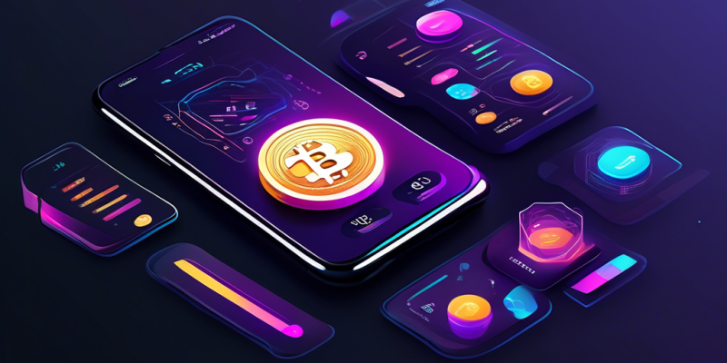 Create an illustration of a futuristic, sleek smartphone displaying a vibrant interface of a top crypto trading app. The app screen should show real-time cryptocurrency graphs, market trends, and digital coins like Bitcoin and Ethereum with an intuitive and user-friendly design. Surrounding the phone are digital elements symbolizing security, such as a padlock icon, and connectivity, like network lines, to emphasize the app’s efficiency and safety in trading. Include abstract representations of diverse users engaging with the app, highlighting its accessibility and appeal to different audiences.